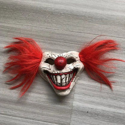 Twisted Metal Sweet Tooth Joker Mask Cosplay Bloody Half Face Clown Latex Masks Halloween Carnival Purim Party Costume Props