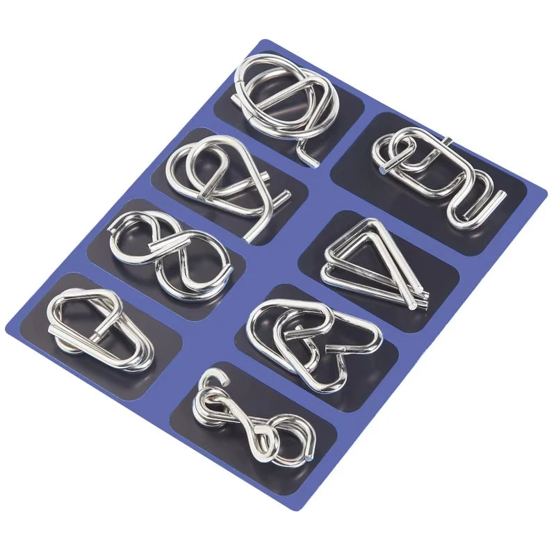 Creative Classic IQ Metal Brain Teaser Magic Baffling Puzzles Game Toys for Children Adults Funny Kids Gifts