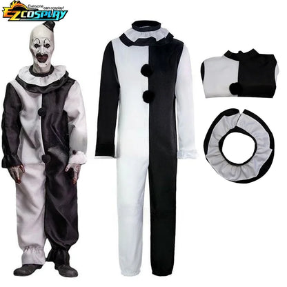 Art The Clown Cosplay Movie Terrifier 2 Art The Clown Cosplay Costume Jumpsuit Mask Halloween Costumes Mask for Men Women
