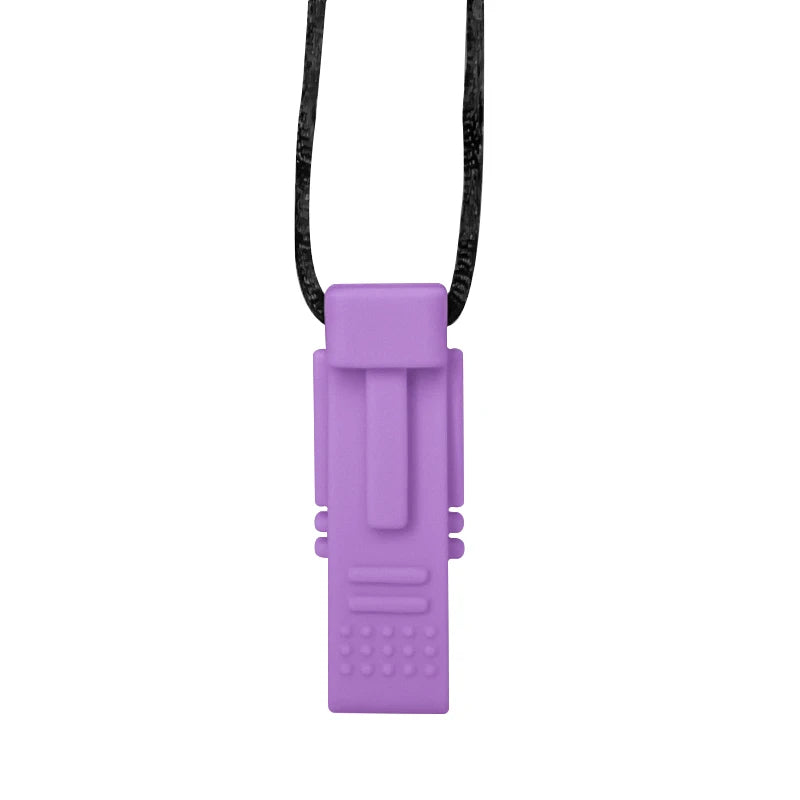 1pcs Silicone Teether Children Building Block Chewing Necklace Sensory Chewing Molar Pendant Oral Motor Toy for ADHD Boy Gift