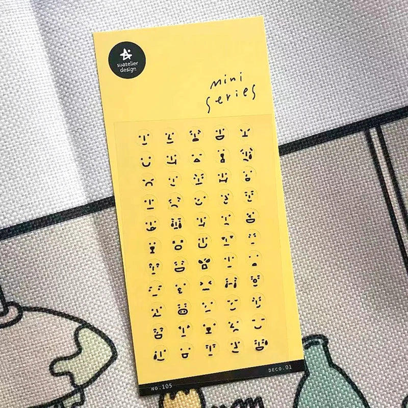 Suatelier Mini Stickers Korean Cartoon Dinosaur Animal Scrapbooking DIY Nail Sticker Junk Journal Diary Decor Craft Supplies