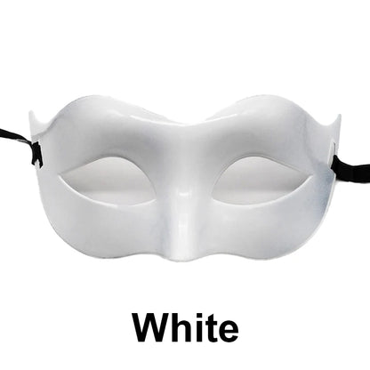 Women Man Sexy Gentleman Masquerade Mask Prom Mask Halloween Party Props Black White Retro Mask Plastic Half Face Cosplay Mask