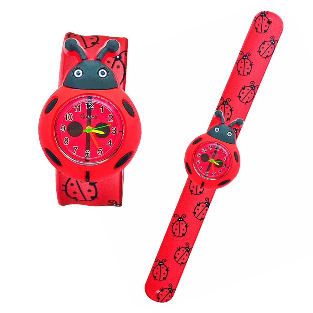 Cartoon Printed Strap Children's Watch Colorful Silicone Baby Birthday Gift Kids Study Time Toy Girls Boys Watch Clock Bracelet