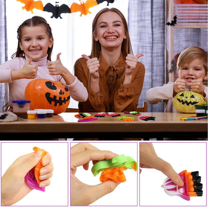 6-piece Halloween mini decompression sensory popular keychain suitable for children's Halloween party gifts