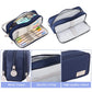 Pencil Case Large Space Storage 3 Compartment Pouch Double Side Opened Student Stationery Desk Organizer School Supplies