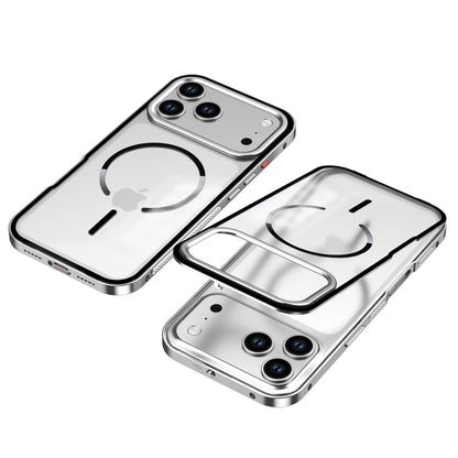 For Magsafe Matte Backplane 2in1 Magnetic Phone Case for iPhone 18 17 Pro Max 18Pro Aluminum Alloy Buckle Border Removable Cover