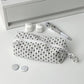 Portable Fabric Pencil Bag for Students Ins Korean Style Dot Pencil Case Large Capacity Fashion Stationery Organizer Makeup Bag