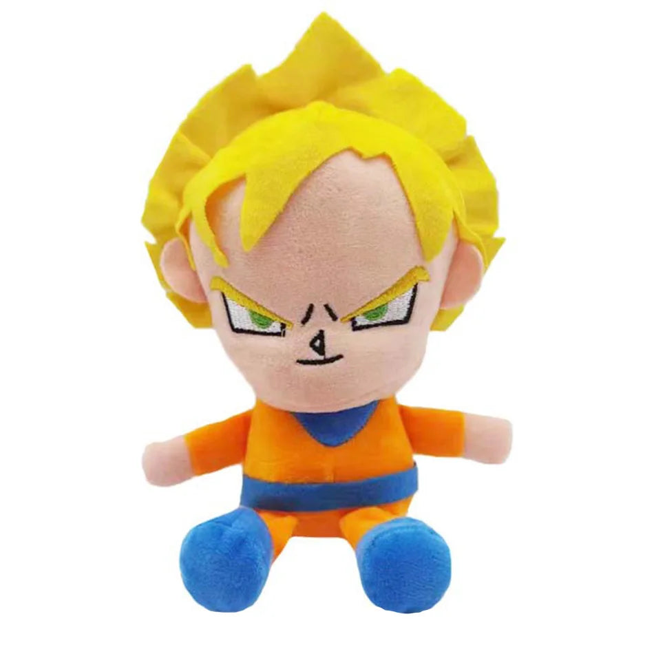 20cm Dragon Ball Japan Anime Plush Toys Super Saiyan Goku Vegeta Picollo Trunks Gohan Cartoon Figure Stuffed Dolls Child Gifts
