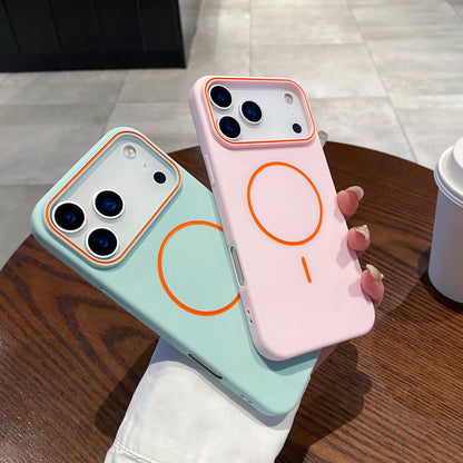 Ultrathin Simple For Magnetic Phone Case For iPhone 11 12 13 14 15 16 17 18 Pro Max Air Wireless Charging Soft Matte Phone Cover