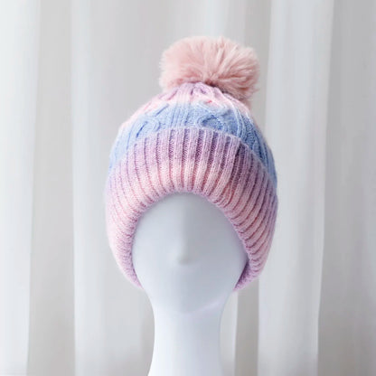 2024 tie dyed fun Ball stripe Wool hats Men's hat Knitted Women Badminton cap y2k skiing cap Halloween Hat Winter Hat Wholesale