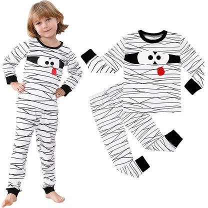 Skeleton Costume for Kids Halloween Skull Glowing Pajamas Toddler Ghost Bone Scary Clothes Child Carnival Dress Up Costume