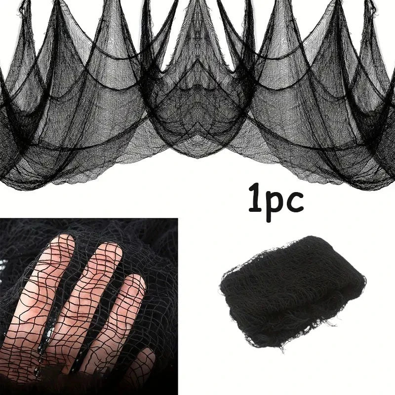 Halloween Creepy Gauze Cloth  Tattered Fabric Spooky Party Decor Haunted House Wall Window Table Door Drape Supply ﻿