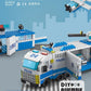 6in1 Police Sports Car Fire Engine Mini Loader Truck Plane Classic City Model Building Blocks Set Bricks Toy Gift for Kids