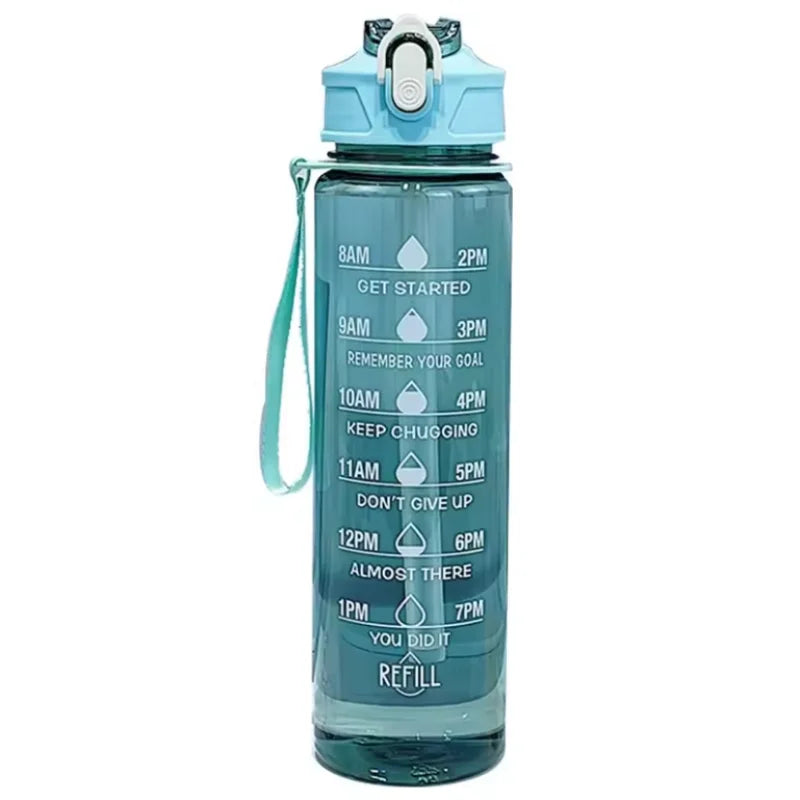 750ML Large Capacity Sports Water Bottle Leak Proof Colorful Plastic Cup Drinking Outdoor Travel Portable Gym Fitness Jugs