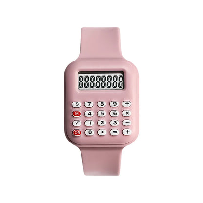 2026 New Rubber Strap Children Watch with Calculator Watches for Girls Student Show Time and Date Digital Clock Kids