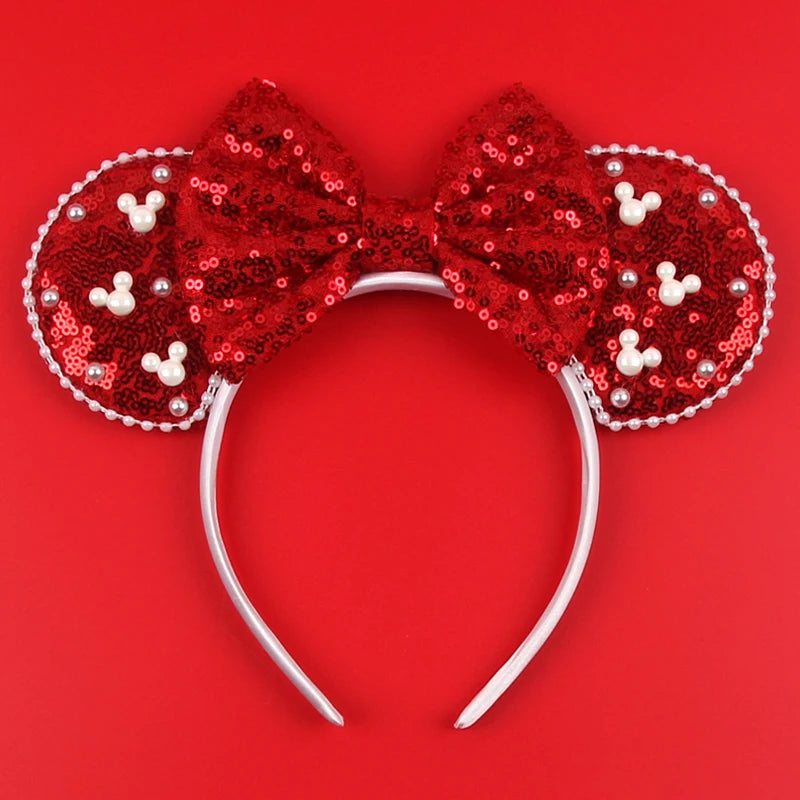 New Trendy Mouse Ears Headband 3.3"Velvet For Girls Soft Bow Hairband Halloween Festival Party Trip DIY Hair Accessories Gifts