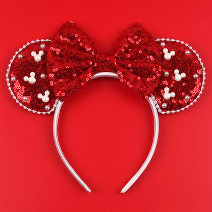 New Trendy Mouse Ears Headband 3.3"Velvet For Girls Soft Bow Hairband Halloween Festival Party Trip DIY Hair Accessories Gifts