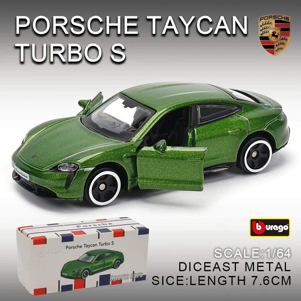 Bburago 1:64 golf Porsche 911 Shelby Raventon Mustang Lamborghini Collection Series Car Die Casting Model Gift Toy