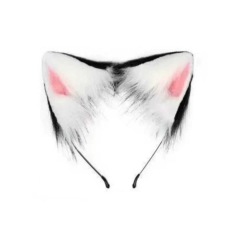 Cat Cosplay Costume Foxes Mask+Tail +Gloves Set  Halloween Costume Accessorie Wolf Therian Theme Party Dress Up Prop Accessories