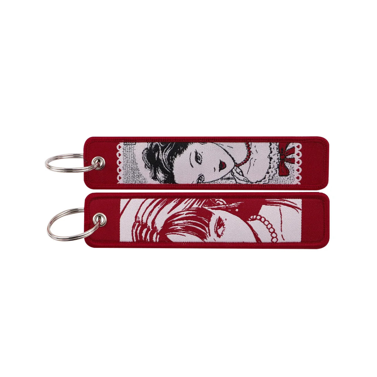 Popular Anime Character Embroidery Keychain Cool Cartoon Key Tag Motorcycles Cars Backpack Chaveiro Fashion Keyring Friend Gifts