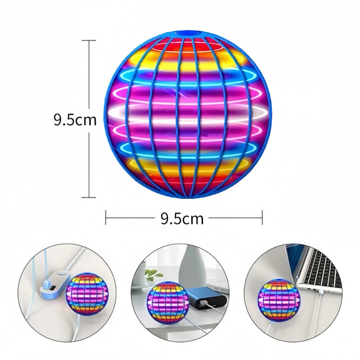 Flying Ball Spinner Boomerang Flyorb Magic With LED Lights Drone Hover Fly Ball Stress Release Fidget Toys Kids Christmas Gifts