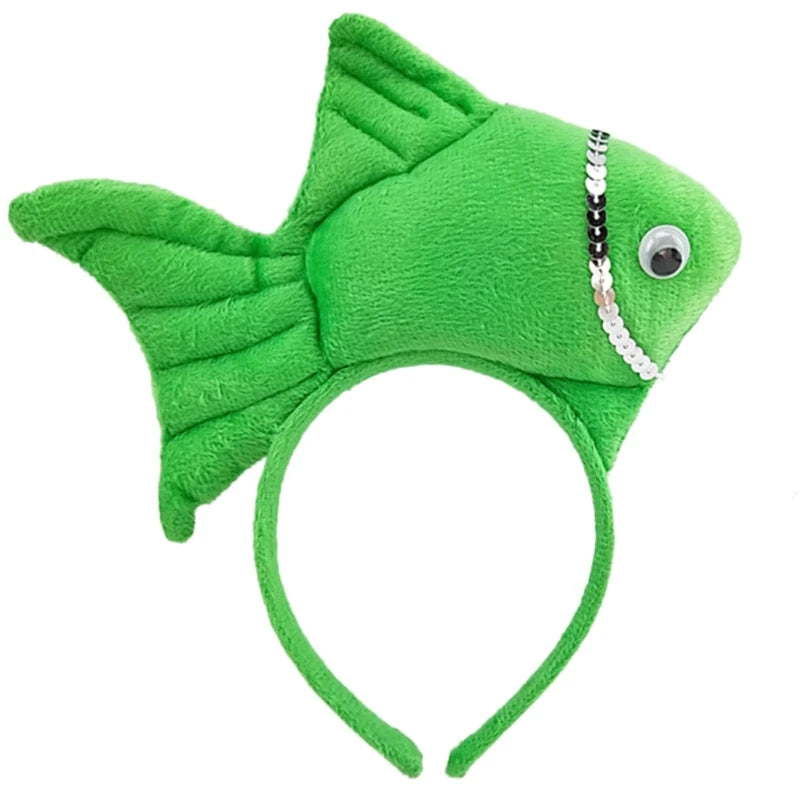 Cartoon Stuffed Fish Shape Headband Multiple Color Halloween Party Hair Hoop