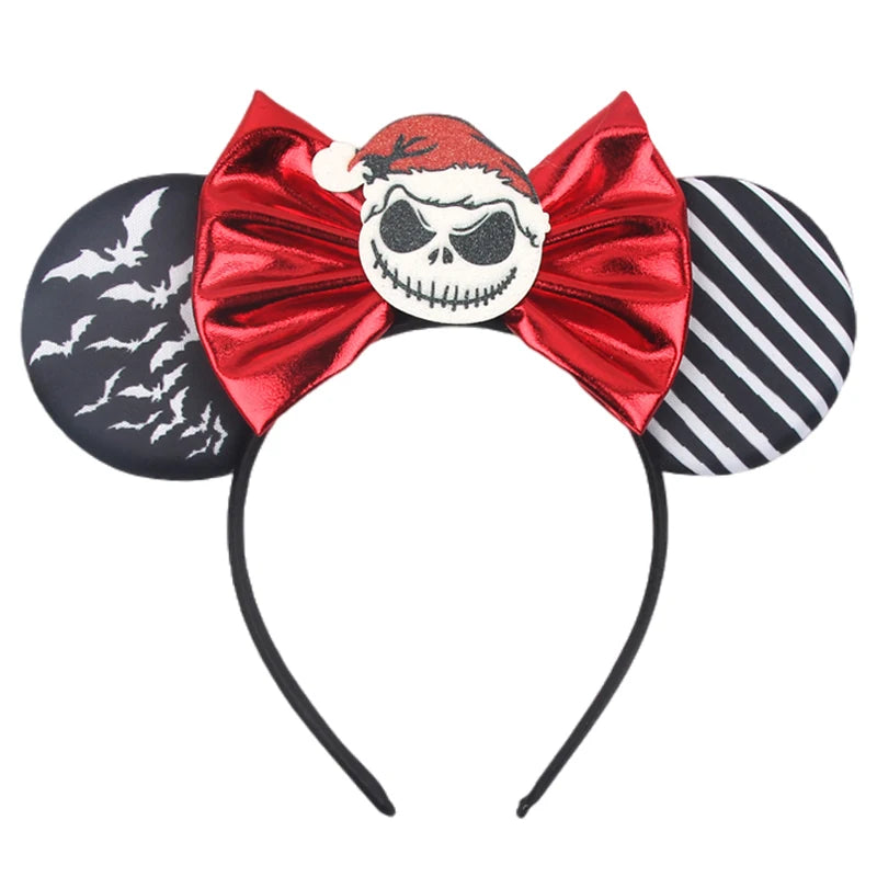 2026Latest Mickey Minnie Ear Headband Sequin Bows For Girl Adult Kids Halloween Party Cosplay Hair Accessories Princess Hairband
