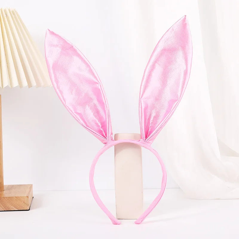 1pc sold color gingham rabbit ear headband in stock headband bunny girl hair clip Halloween rabbit headband