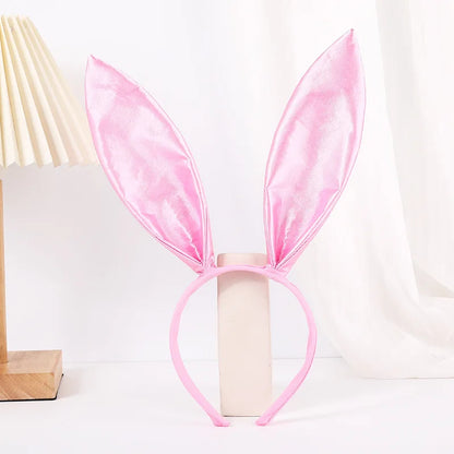 1pc sold color gingham rabbit ear headband in stock headband bunny girl hair clip Halloween rabbit headband