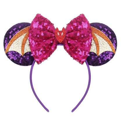 2026 Latest Halloween Cobweb Ears Headband Women Festival DIY Mouse Hairband Kids Party Villains Cosplay DIY Hair Accessories