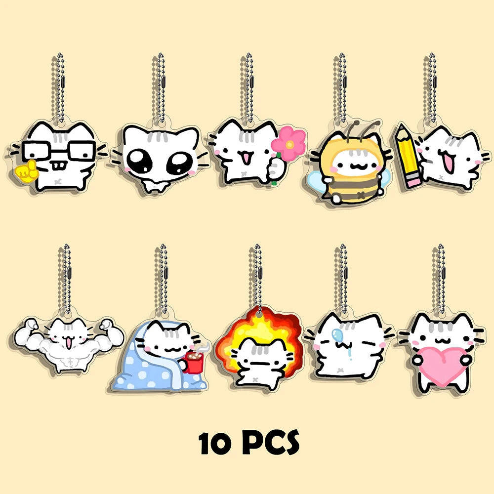 Funny Cat Character Keychain Student Gift Bag Women's Bag Cute Things Gift For Best Friends Wholesale Gifts Kitty