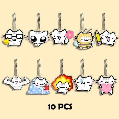 Funny Cat Character Keychain Student Gift Bag Women's Bag Cute Things Gift For Best Friends Wholesale Gifts Kitty