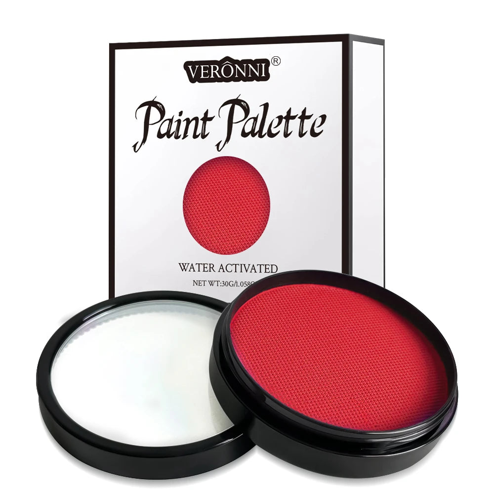 30G Water Monochromatic Face Body Painting Palette Halloween Festive Washable Face and Body Paint Makeup Costume Body Partie