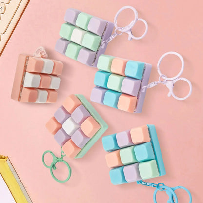 One/Nine-key Fingertip Pressing Key Keychain Adult Stress-relieving Finger Keyboard Game Key Chain Stress-relieving Magic Toy