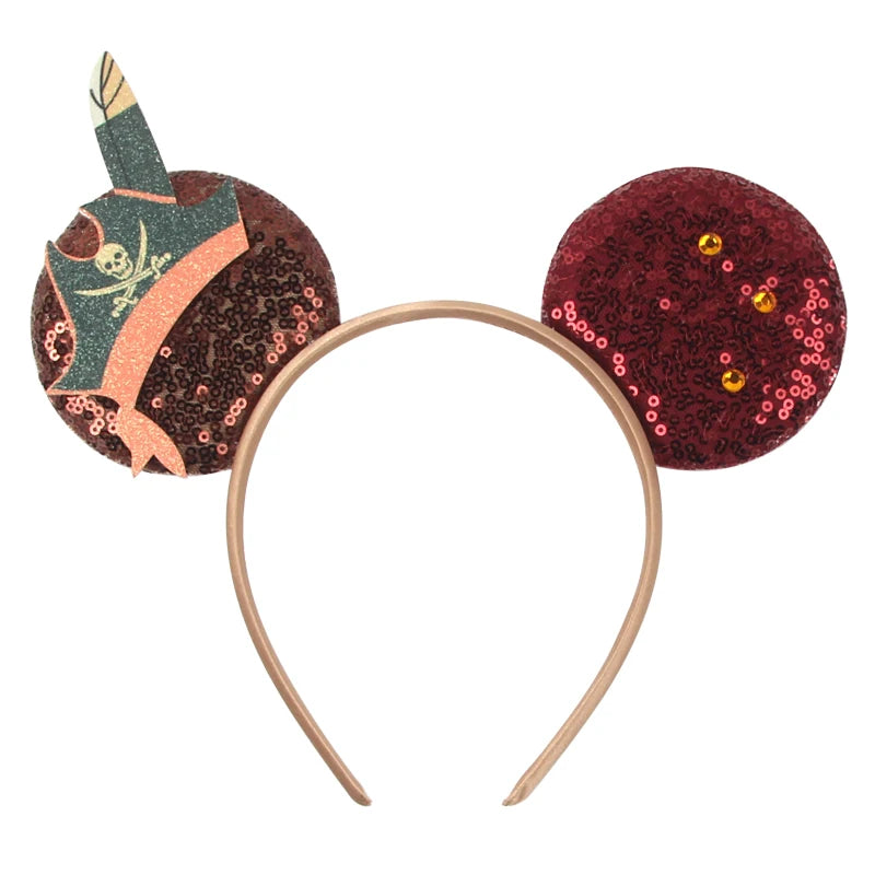 2024 Halloween Mouse Ears Headband Sequins Bow Hairband For Women Featival Party DIY Hair Accessories Boutique