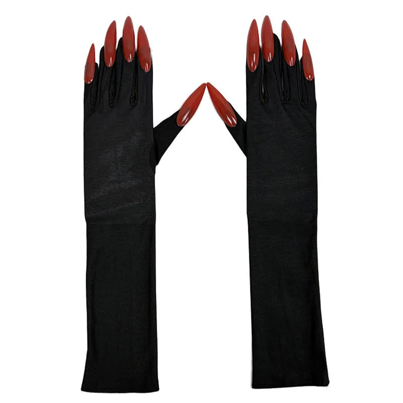 Scary Ghost Claw Halloween Black Green Red Gloves Long Nails Witch for Horror Thriller Cosplay & Costume Performances Accessorie