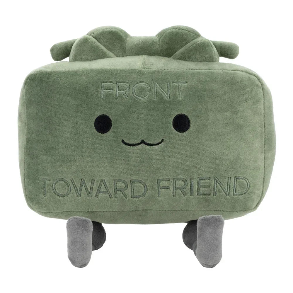 Popula20CM Clay the Claymore Plush Doll Kawaii Green Square Doll Pillow Accessories Gift Collection Model For Kid Birthday Gifts