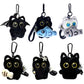 Cute Black Cat Plush Toy Keychain, Cartoon Kitten, Soft Stuffed Doll Pendant, Car Key, Backpack, Bag Decoration