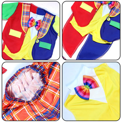 Children's Joker Costumes - Carnival Joker Jumpsuit Halloween Party, Circus Performance Costumes,