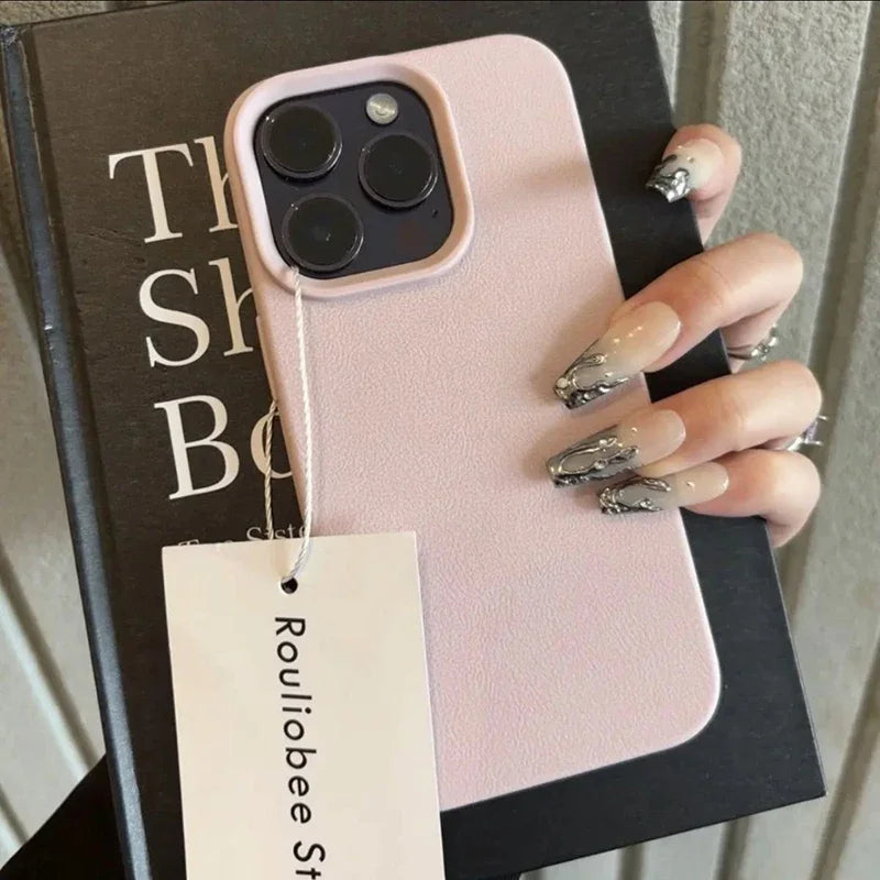 Candy Color Lichee Pattern Soft Phone Case For iPhone 18 17 Pro Max 11 12 13 14 15 16 Pro Max Air 16E X XS XR Shockproof Cover