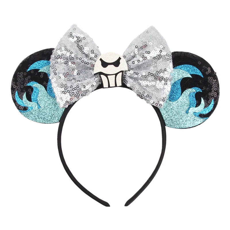 2024 Halloween Mouse Ears Headband Sequins Bow Hairband For Women Featival Party DIY Hair Accessories Boutique