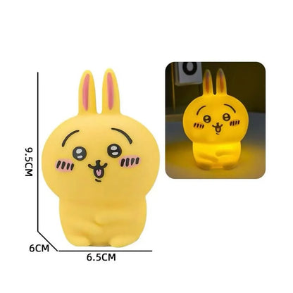 Cute Chikawa Kawaii Bedroom Desktop Decoration Hachiware Usagi Cartoon Vinyl Doll Night Light Luminous Toy Surprise Girl Gifts