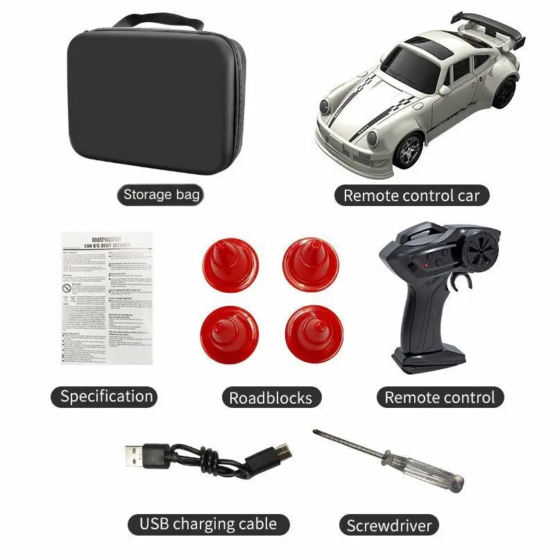 2026 New Kf20 1:64 Drift Rc Car Four-wheel Remote-Controlled Racing Car Full Proportions Desk Competition Toy Boys Ideal Gifts.