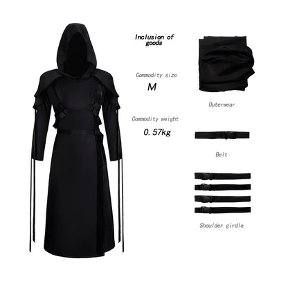 The Ghost Face Cosplay Costume Game Dead Daylight Role Play Uniform Halloween Carnival Party Outfit Men Women Medieval Costume