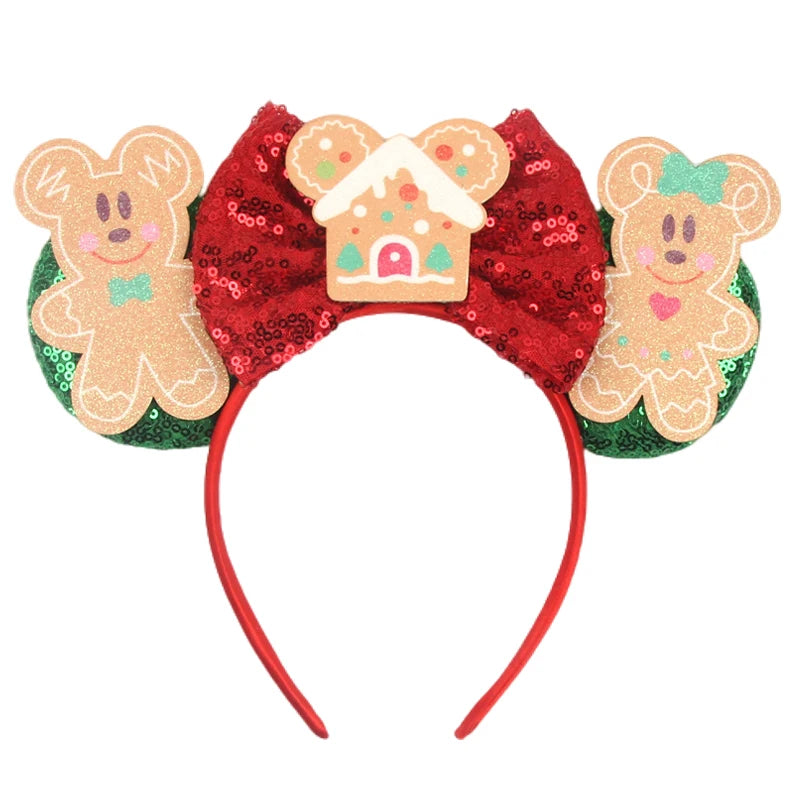 2023 Mouse Ears Headband For Kids Adult Halloween Spider Sequins Bow Hairband Festival Party Cospaly DIY Hair Accessories