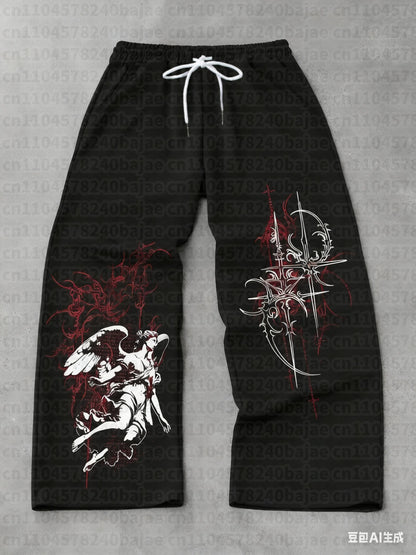 2026 Gothic Punk Vintage Fashionable Breathable Quick Drying Pants Sports and Fitness Pants 3D Printed Sportswear Adult Kids