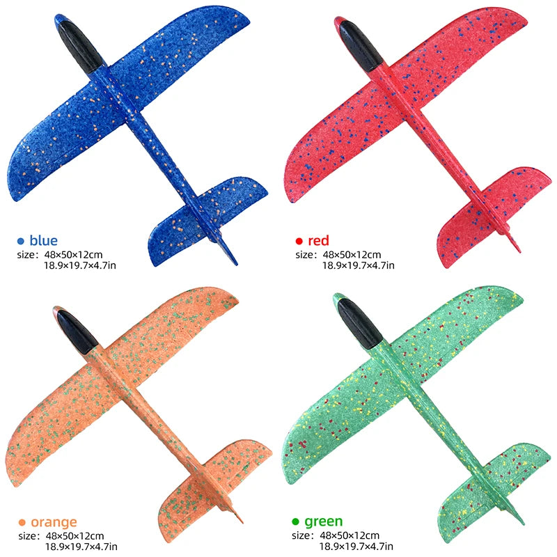 50/33CM Big Flash Glider Foam Plane Hand Throw Light Inertial LED AirPlane Outdoor Launch Fun of Kids Toys for Children Boy Gift