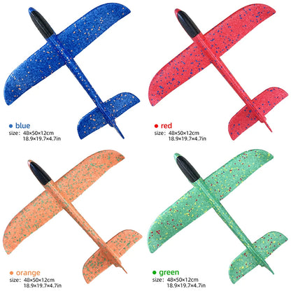 50/33CM Big Flash Glider Foam Plane Hand Throw Light Inertial LED AirPlane Outdoor Launch Fun of Kids Toys for Children Boy Gift