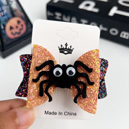 European Style Halloween Hair Clips Creative Pumpkin Ghost Bat Barrettes Themed Party Accessories Unisex