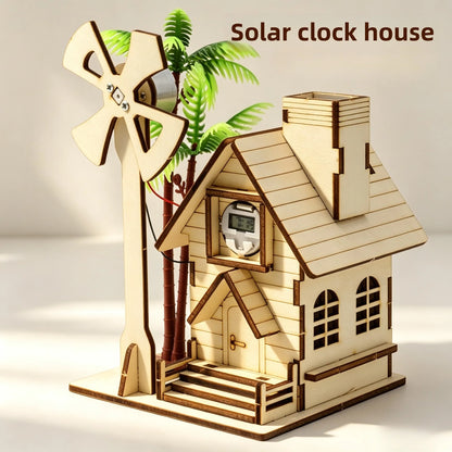 Solar Car Lunar Exploration Vehicle Children's Diy Hand-Assembled Model Diy 3d Wooden Puzzle Science And Education Toys